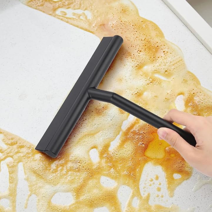 Glass Wiper Scraper Shower Squeegee with Silicone Holder A4436