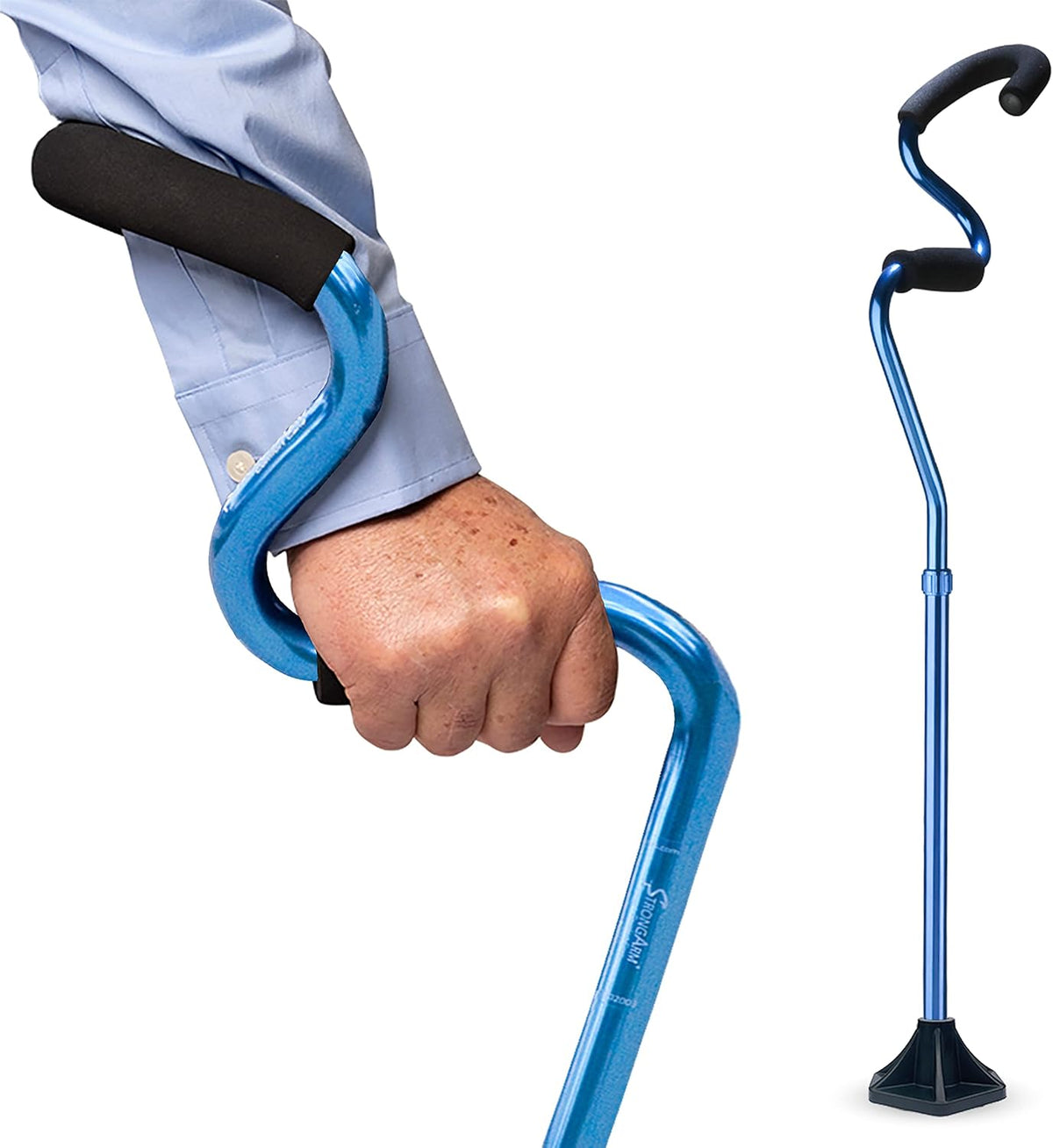 Lightweight Adjustable Self Standing Walking Cane T789015