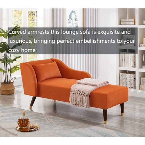 Grey Velvet Chaise Lounge with Tilting Backrest L81045