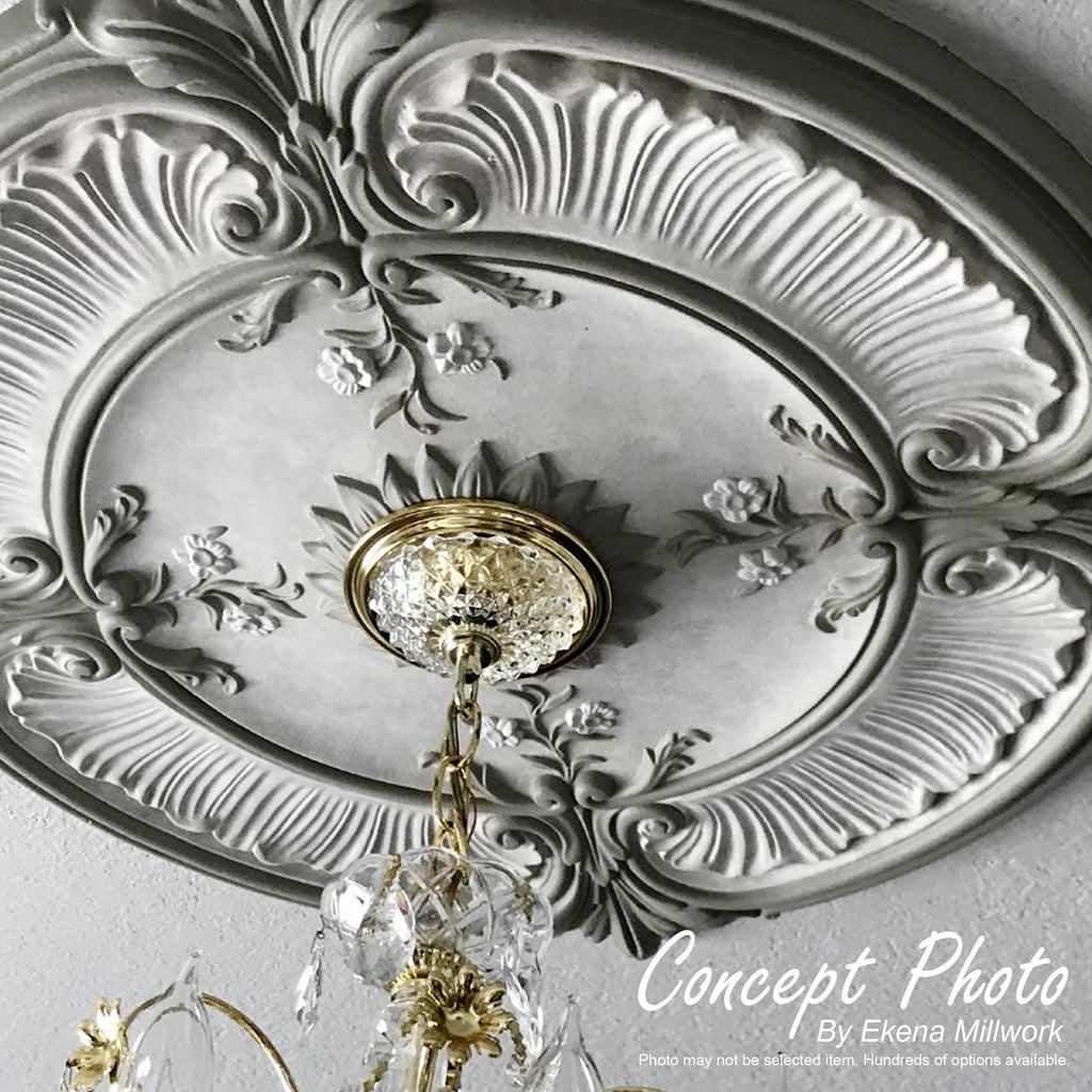 Hand-Painted Pewter Ceiling Medallion J152272