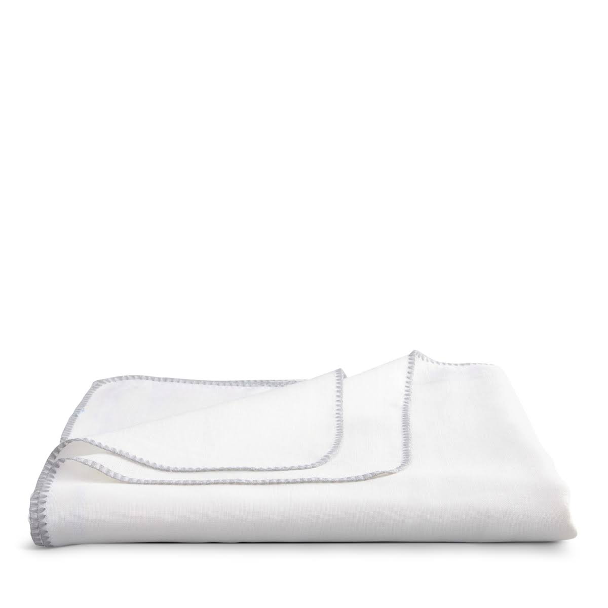 White Charcoal Oblong Table Cloth W1985
