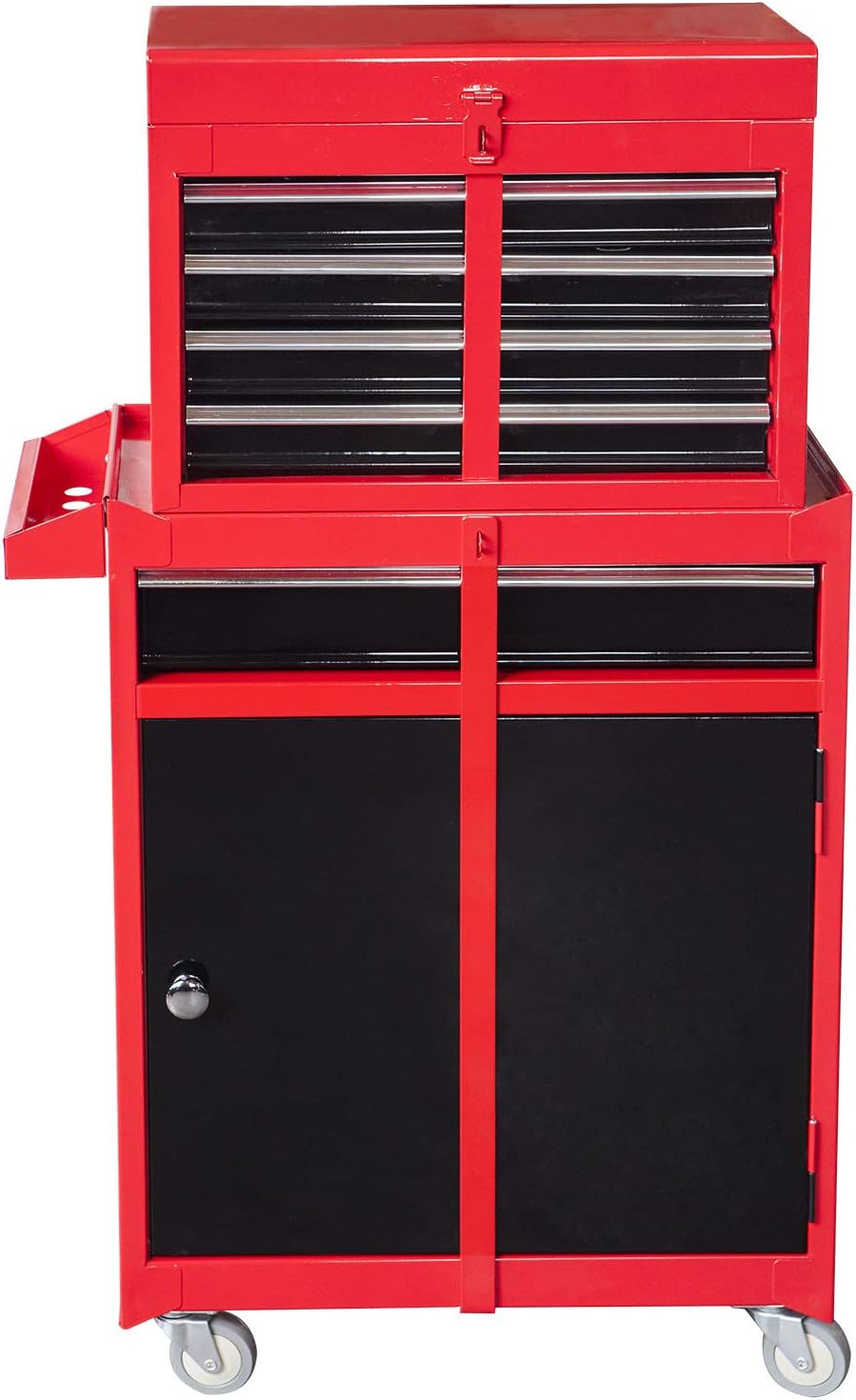 4 Drawer Rolling Tool Chest with Storage Cabinet F884
