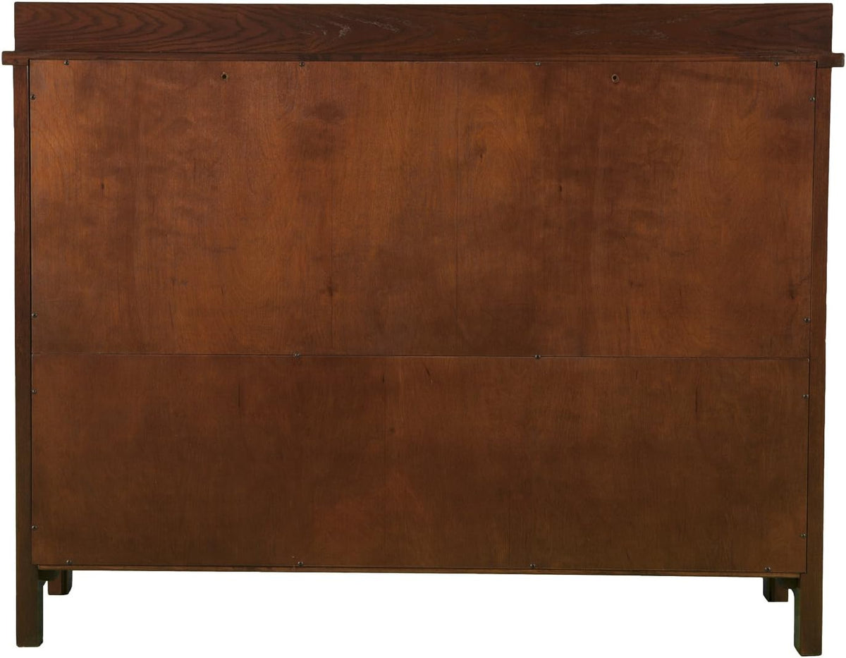 Red Washed Sideboard & Curio R769
