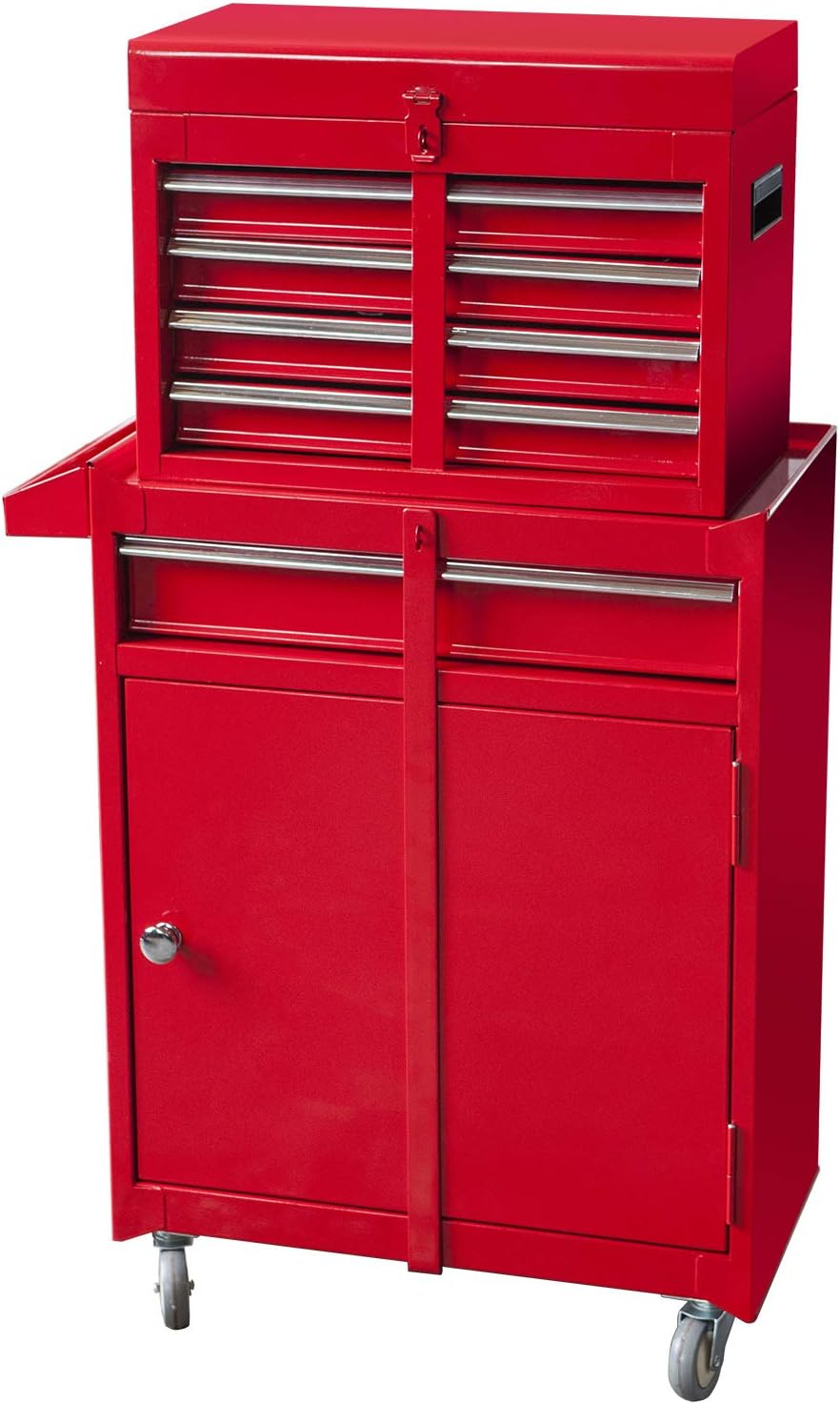 4 Drawer Rolling Tool Chest with Storage Cabinet F884