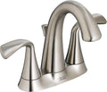 4 Centerset Bathroom Faucet with Metal Drain, Polished Chrome C8034