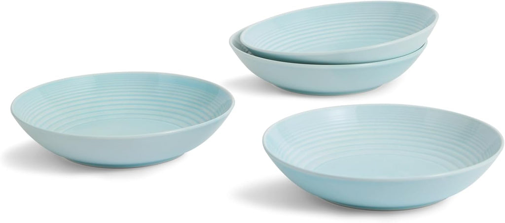 Set of 4 Blue Pasta Bowl, 9.5" A479859