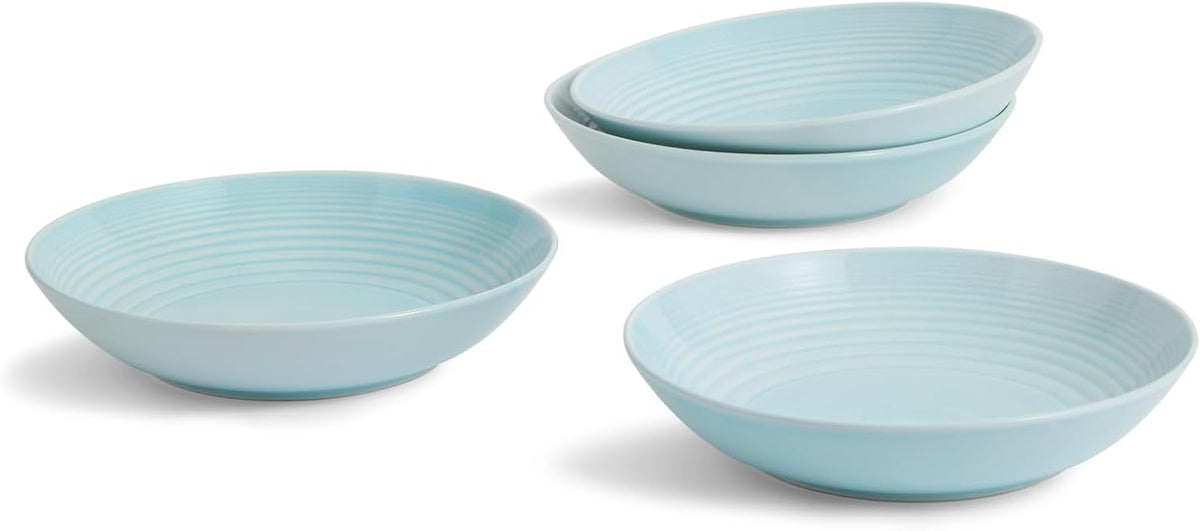 Set of 4 Blue Pasta Bowl, 9.5" A479859