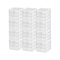 6-Pack White Plastic 3-Drawer Cart A8700