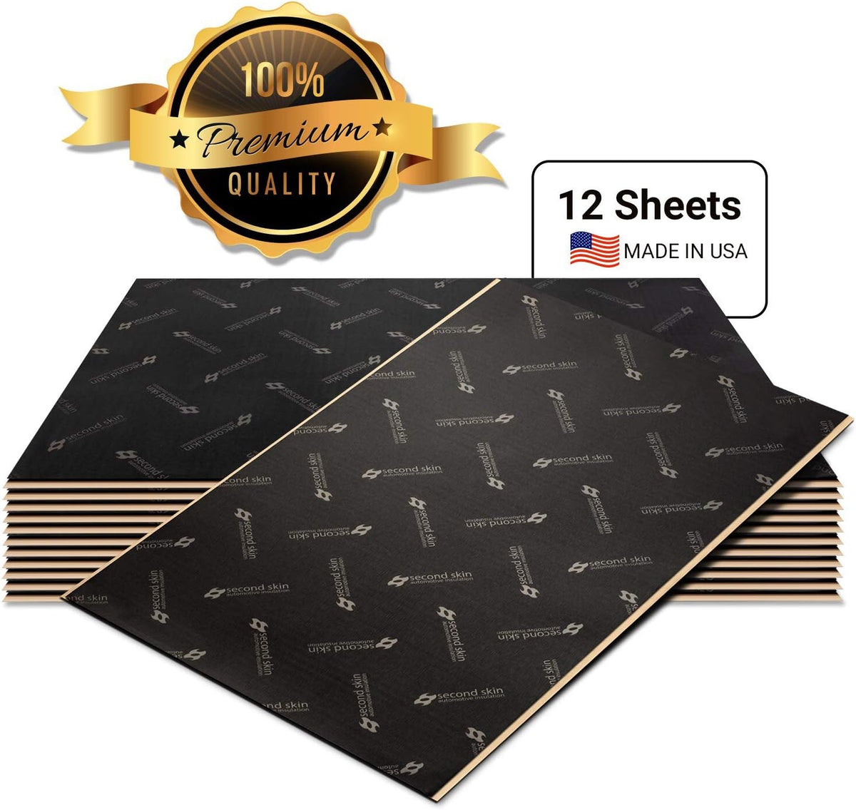 2mm Butyl Rubber Car Sound Deadening Material 20 Sq Ft 12 Sheets S714305