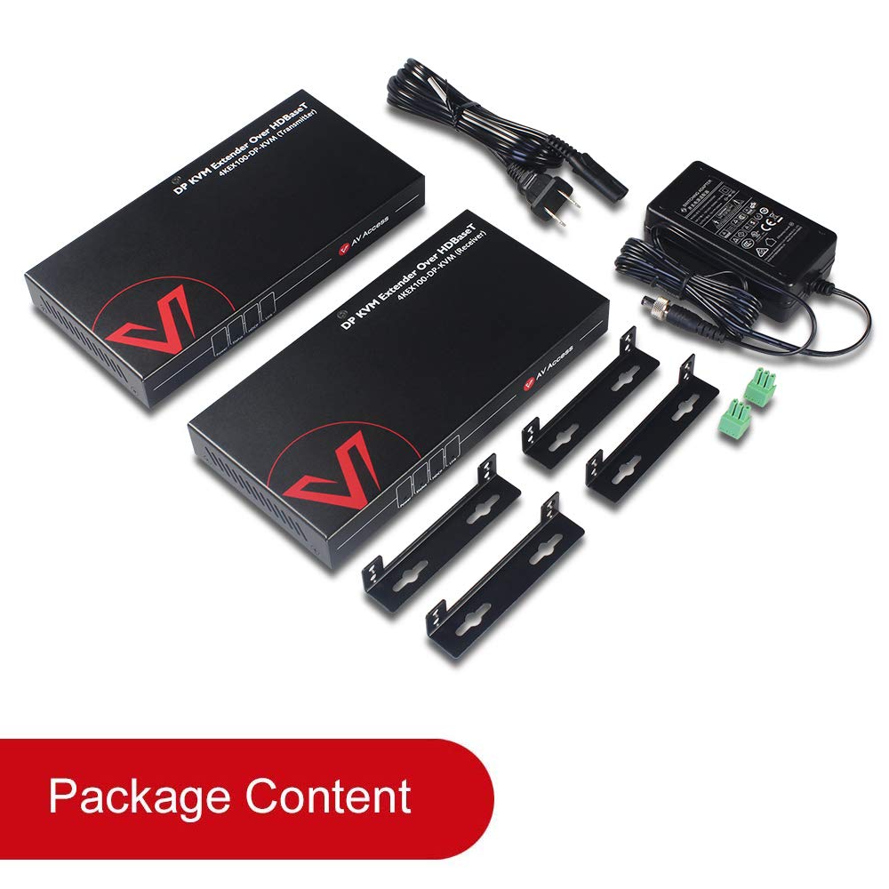 HDMI USB Extender KVM, 100m 4K 60Hz Over Cat5e/6a, 4 Ports USB2.0, POE V206