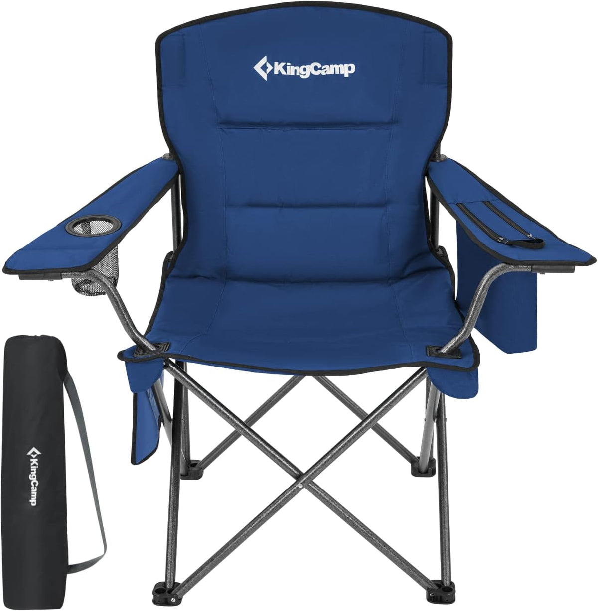 2 Pack Heavy Duty Oversized Folding Camping Chairs Y69072