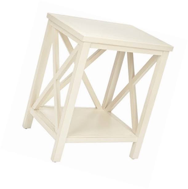 White Cross Back End Table R49341