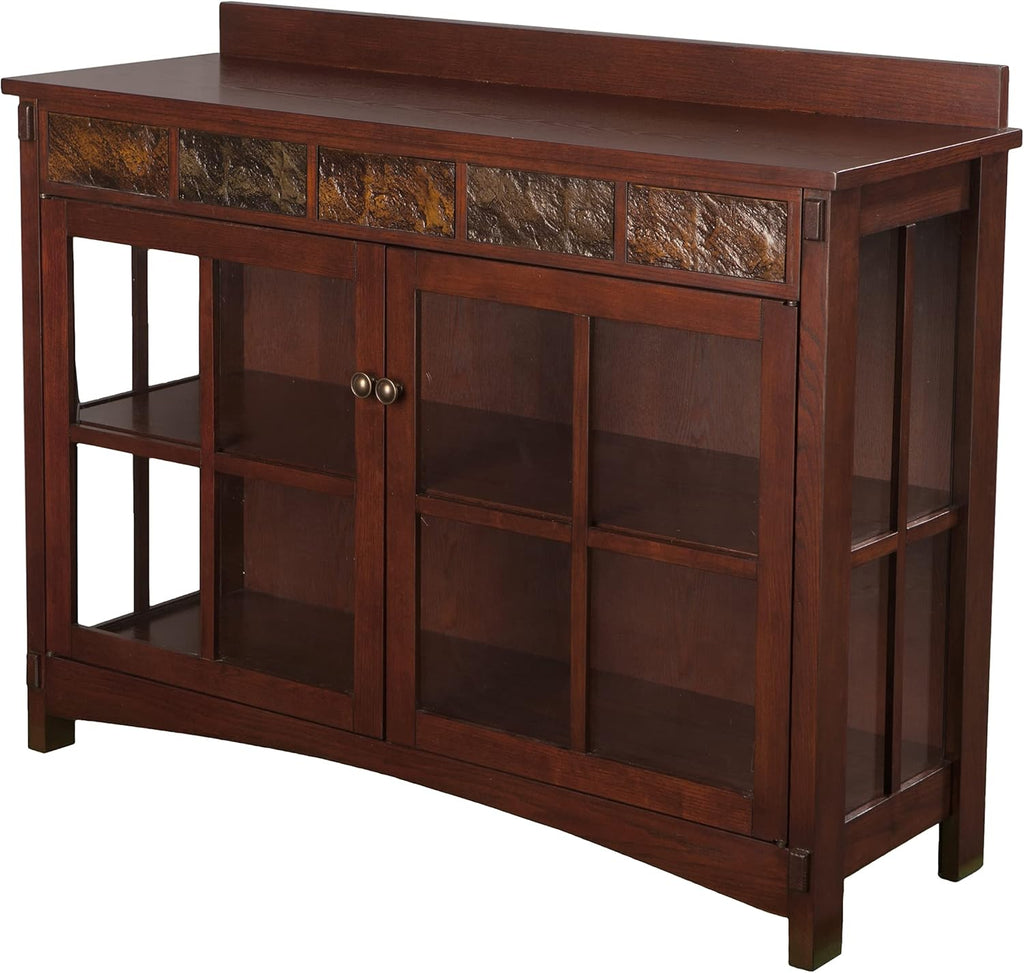 Red Washed Sideboard & Curio R769