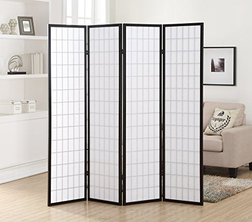 Natural 4 Panel Room Divider C9631