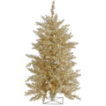Champagne Artificial Christmas Tree with 70 Clear Lights C520544