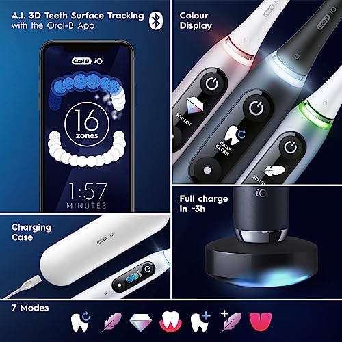 Rose Rechargeable Electric Toothbrush with 4 Replacement Toothbrush Heads and Charging Travel Case M9312