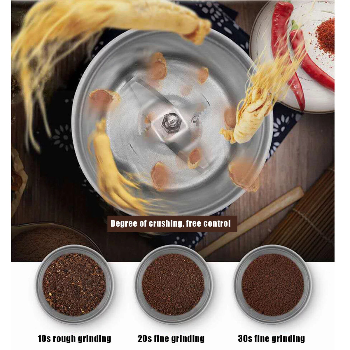 Electric Grain Grinder Cereal Mill Flour Machine Z3429
