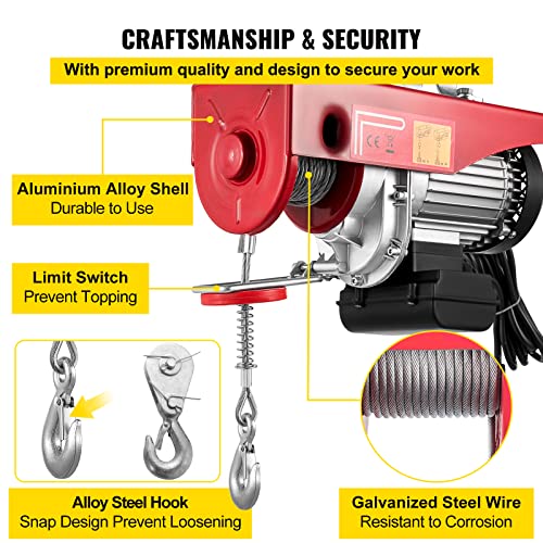 110V Electric Hoist With Wireless Remote Control R5835