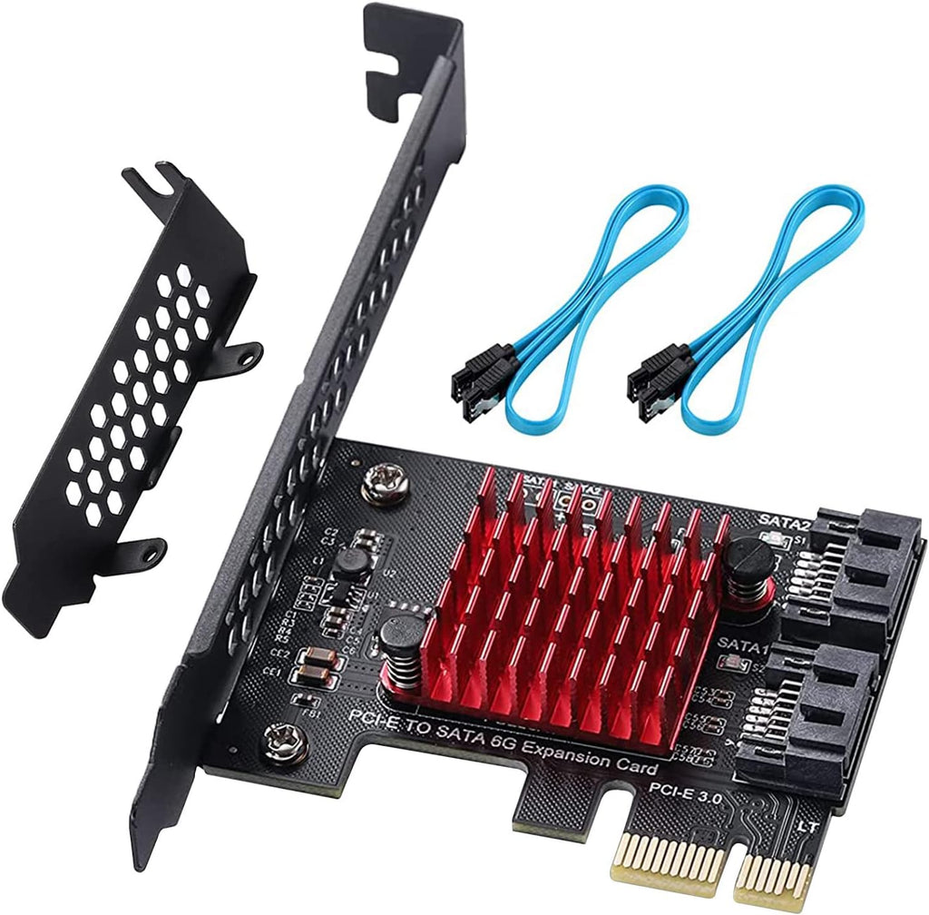 10 Port PCIe SATA 3.0 6 Gbps Controller Card with 10 SATA Cables K2993