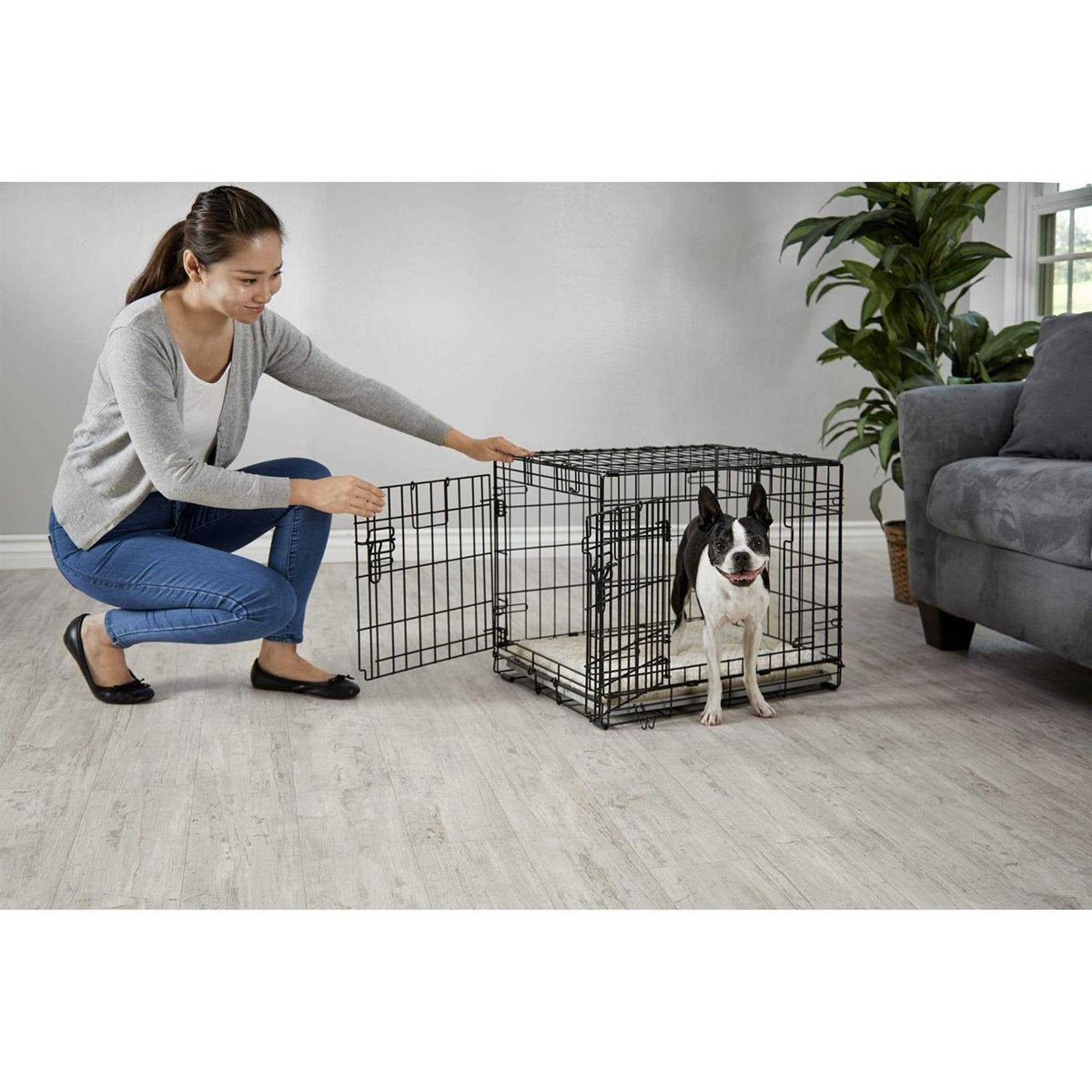 2-Door Folding Dog Crate Q9125