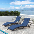 Rattan Adjustable Back 3 Pieces Cushioned Patio Chaise Lounge D219