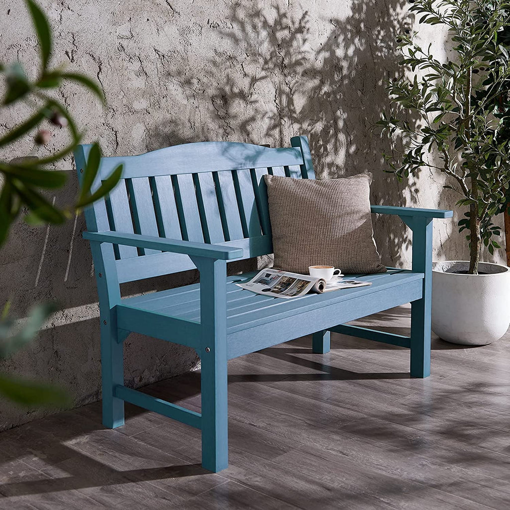 Poly Lumber Weatherproof 2-Person 50" Outdoor Bench O6378