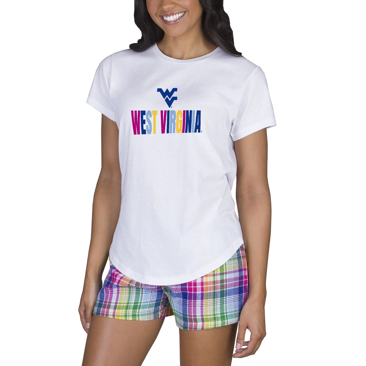 White Sleepwear Top & Shorts Set K118229