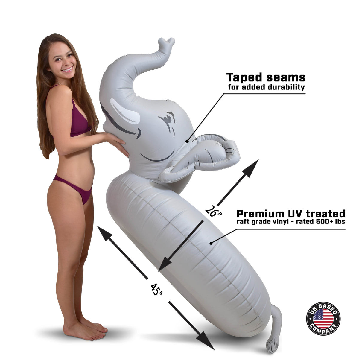 Gray Pool Float Inflatable Raft K8282