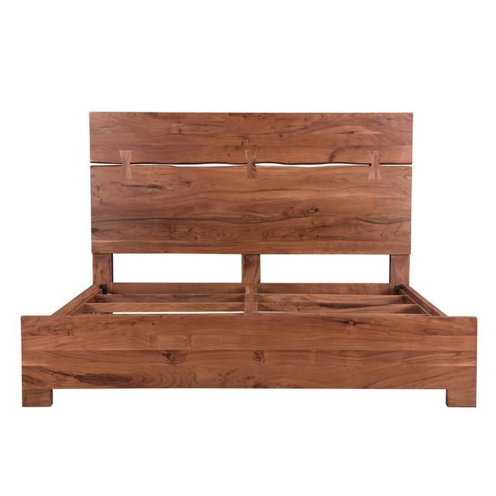 King Size Brown Solid Wood Bed B52828