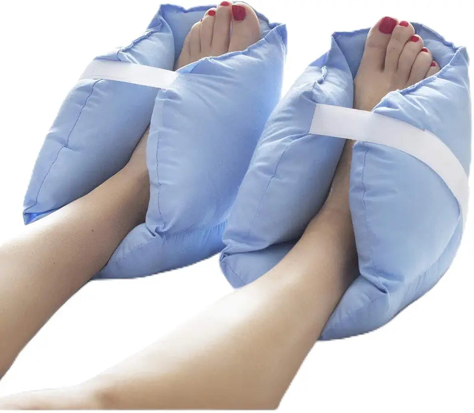Heel Cushion Protector Pillow, Adjustable, Blue, White, Set of 2 V3705