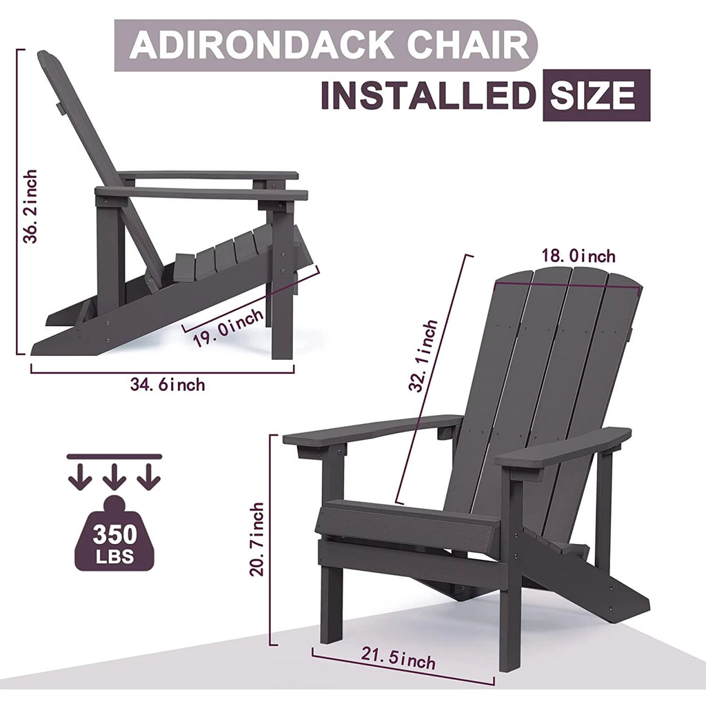 2 Pcs HIPS Adirondack Chair F78104