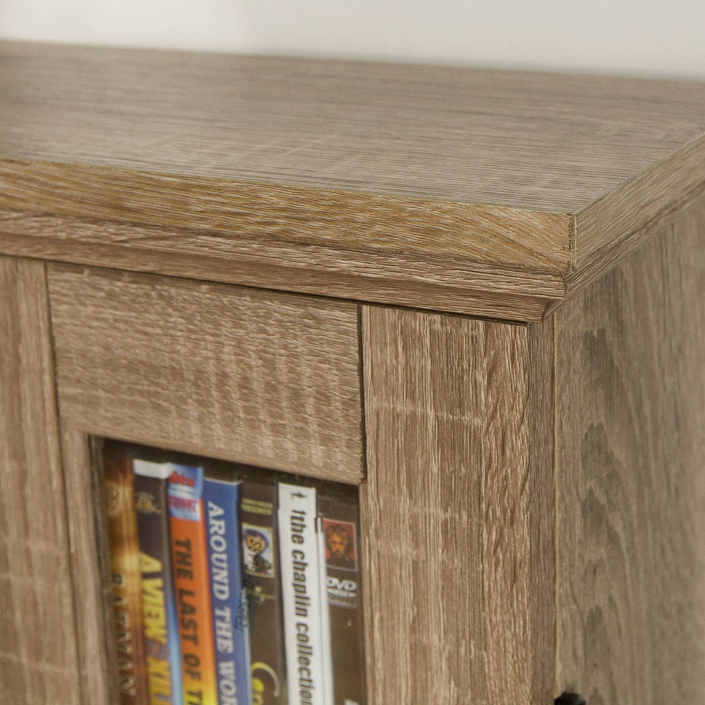 Wood Media Storage Tower Cabinet T101