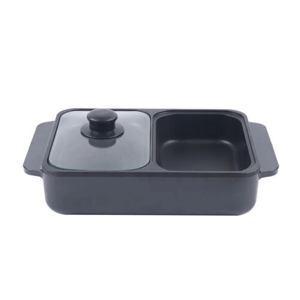 2 in 1 Non-Stick Electric Hot Pot BBQ Grill Pan 110V Y48440