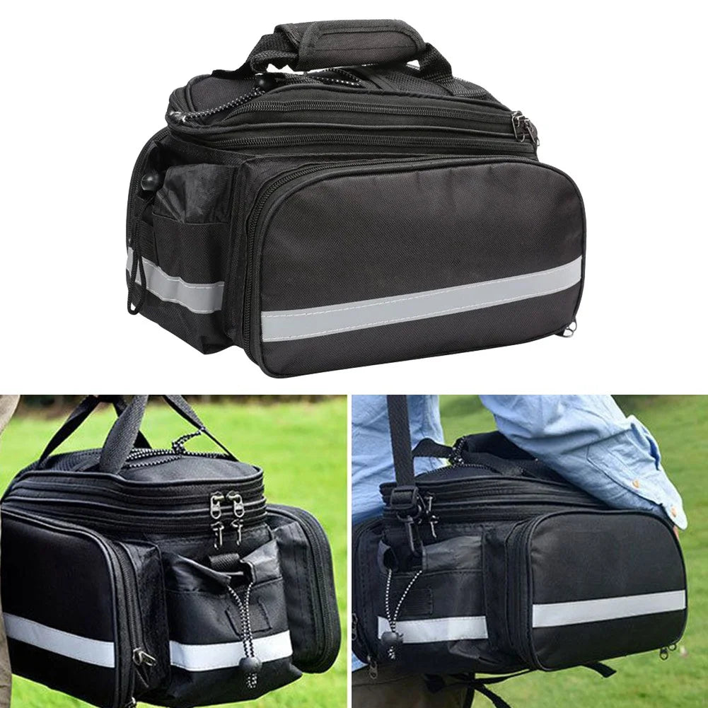 Bicycle Rear Rack Trunk Storage Bag with Reflective Strap J147