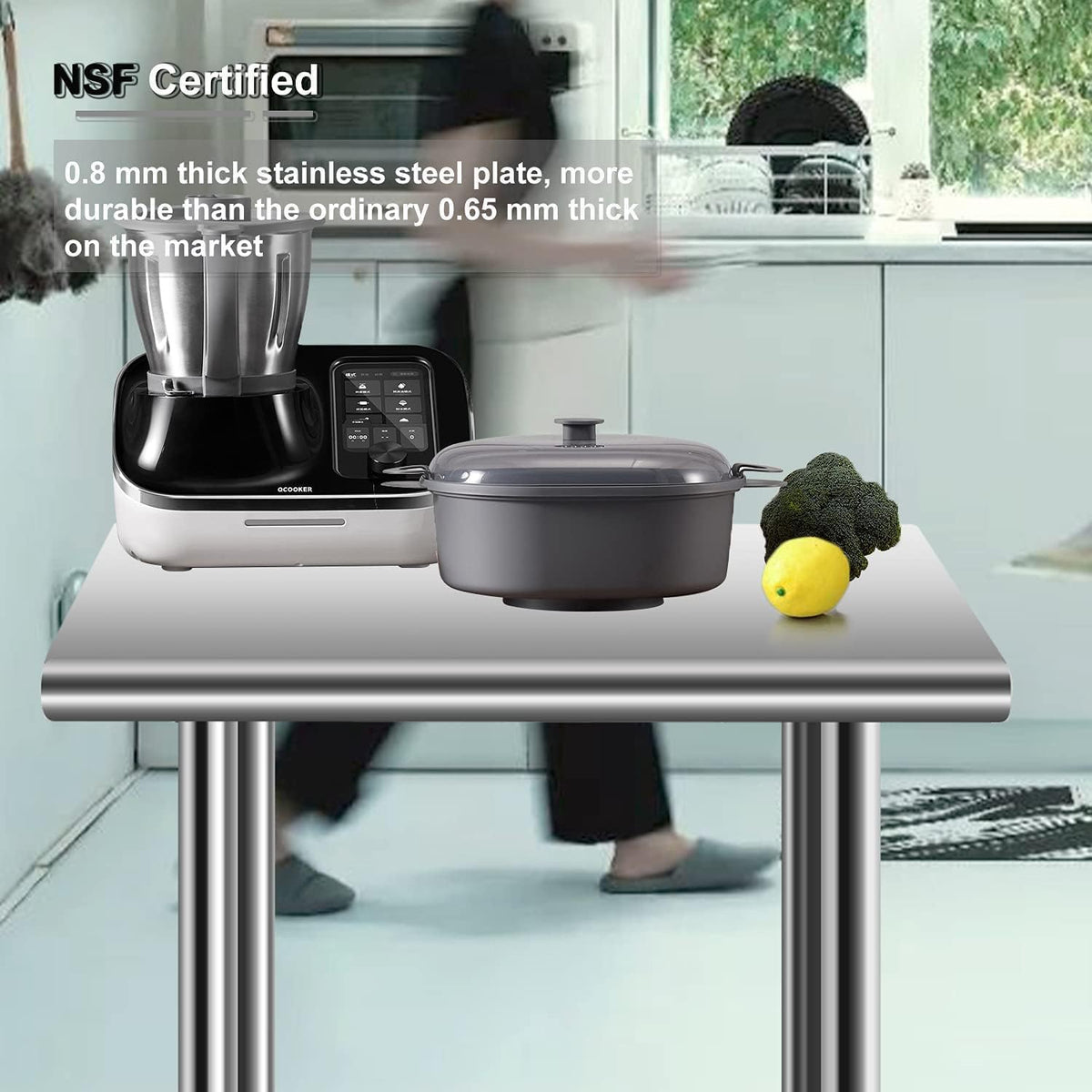 NSF Commercial Stainless Steel Work Table with Undershelf P384126