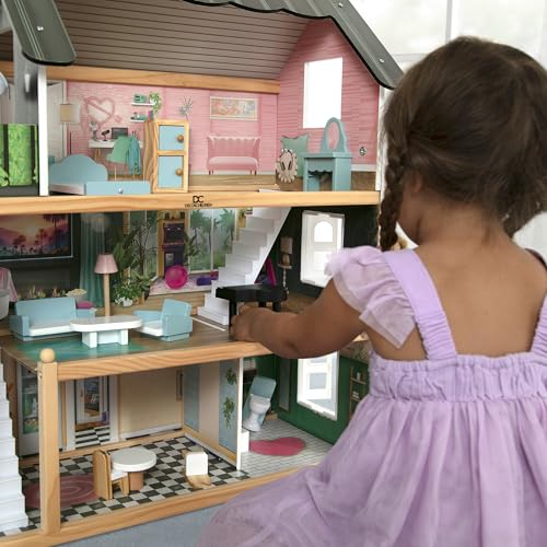 3-Story Dollhouse with 4 Rooms and 16 Accessories C86645