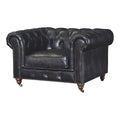 Black Leather Arm Chair A6310
