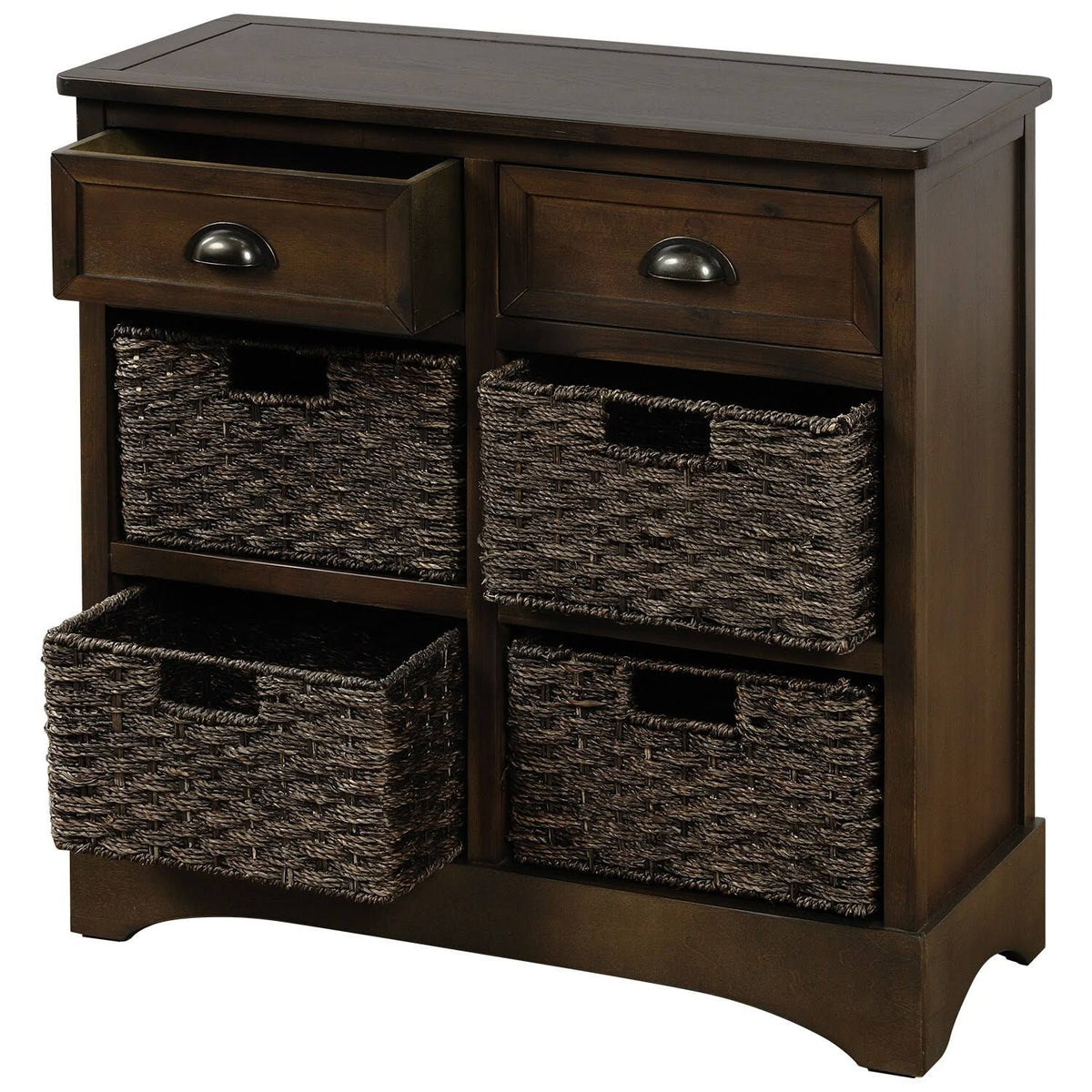 Rustic Storage Cabinet with Baskets E97866