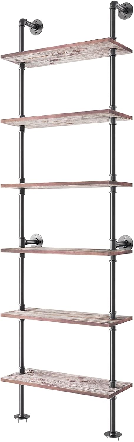 6 Tier Solid Wood Ladder Shelf V17188