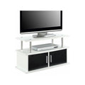 White 2 Door TV Stand with Cabinets W496