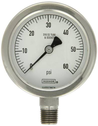 Stainless Steel Liquid Filled Dial Indicating Pressure Gauge C687774