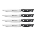 4pc Steak Knife Set with Black Handle K9772