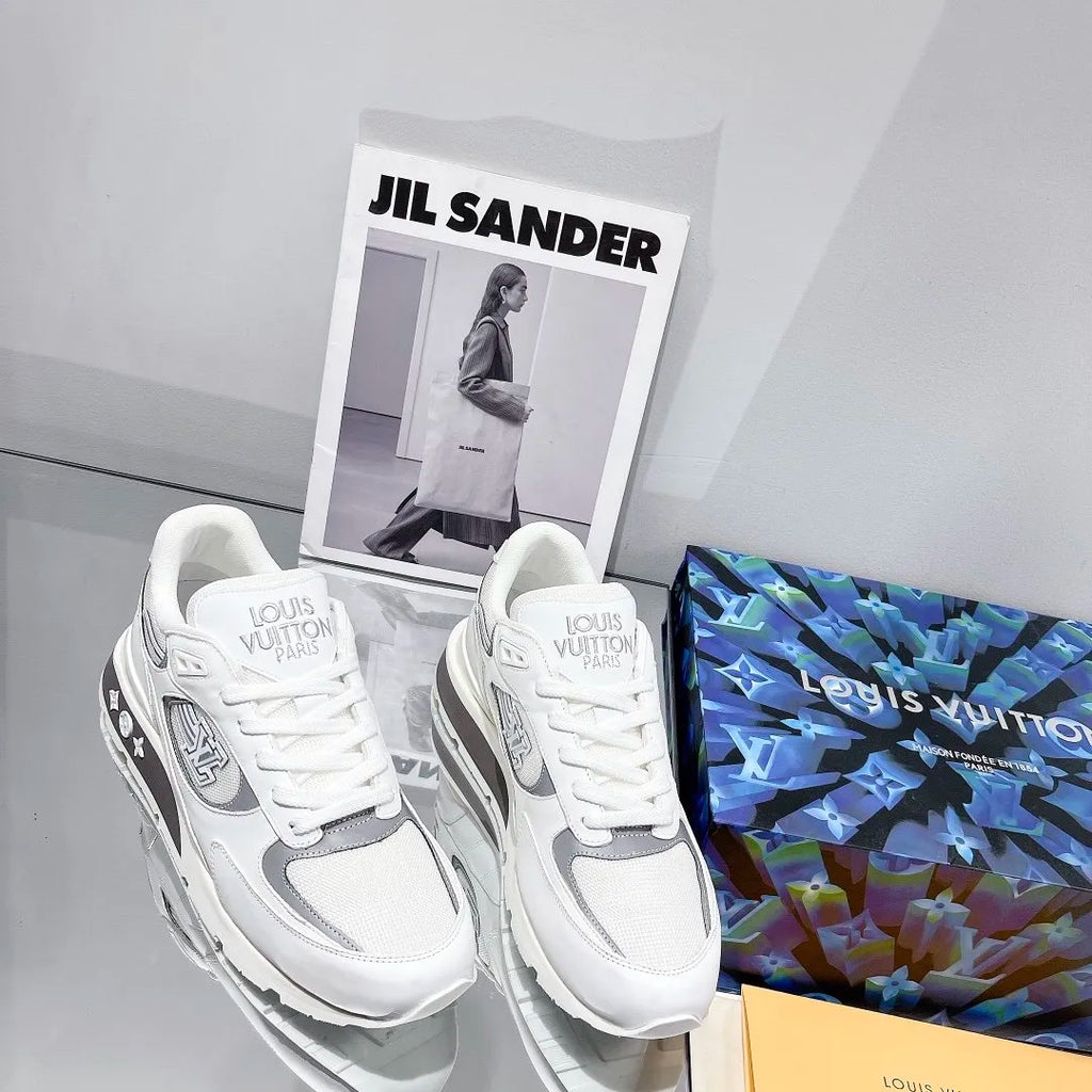 White Iridescent Textile Sneaker X119