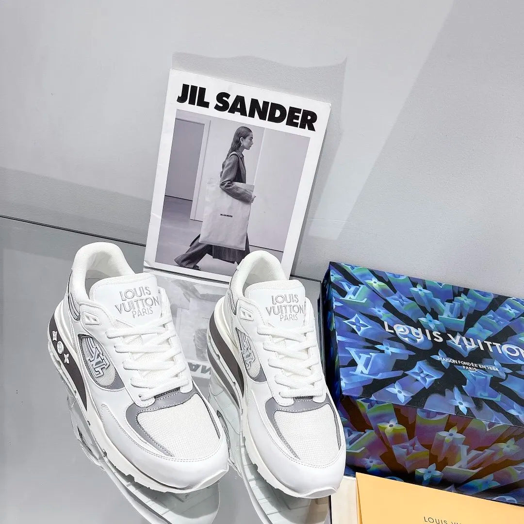 White Iridescent Textile Sneaker X119