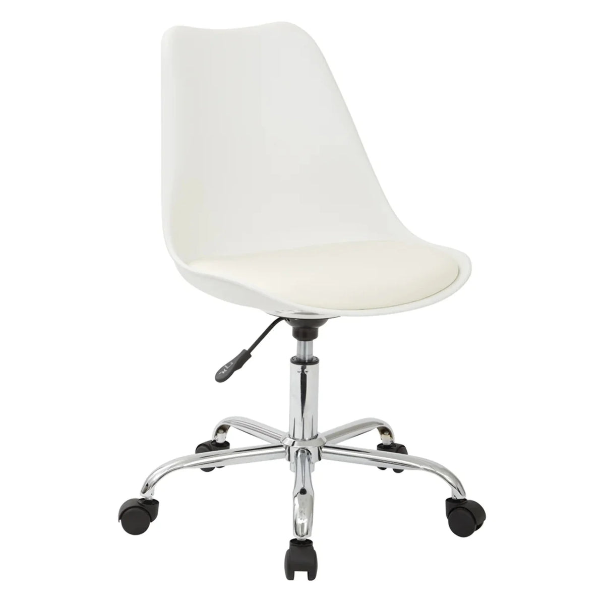 White Office Chair with Chrome Base L276892