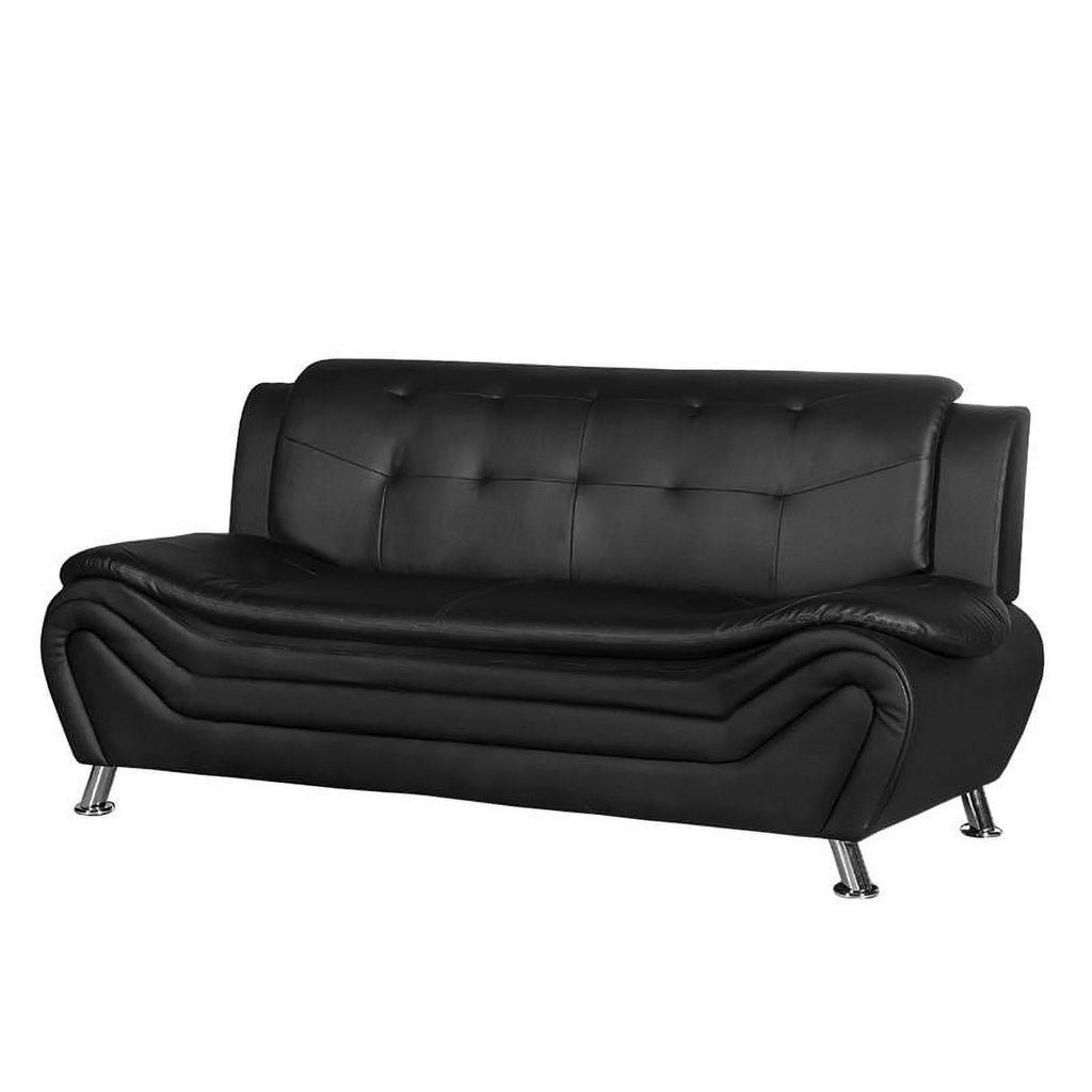 Black 3 Piece Sofa Loveseat and Armchair Living Room Set R26422