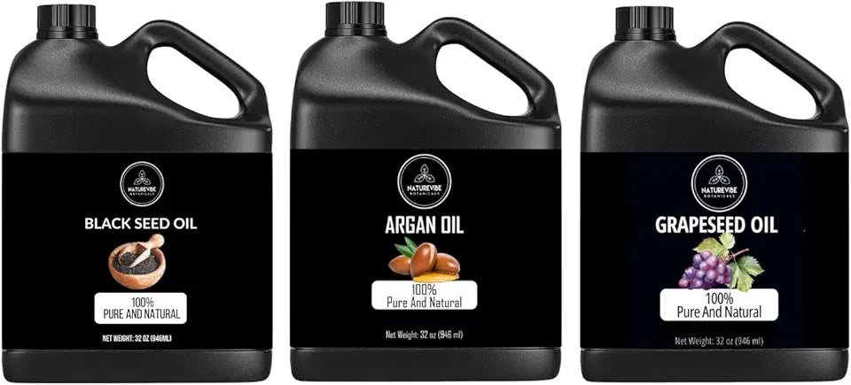 Black Seed Oil, Argan Oil and Grapeseed Oil 32oz B79059