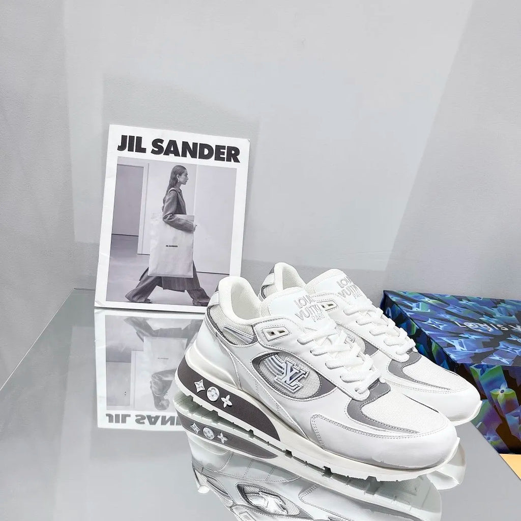 White Iridescent Textile Sneaker X119