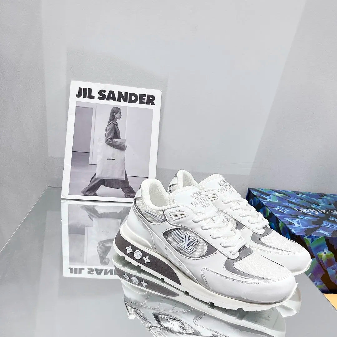 White Iridescent Textile Sneaker X119