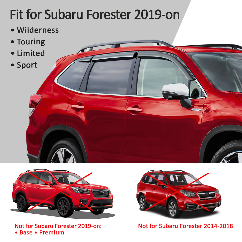 6 Pieces Glass Rain Guards for Subaru Forester D3919